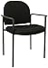 Comfortable Stackable Steel Side Office Chair with Arms, Black