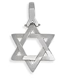 Genuine Sterling Silver High Polish Religious Heavy Star of David Jewish Pendant 31DVBUN faL. SL160 Genuine Sterling Silver High Polish Religious Heavy Star of David Jewish Pendant