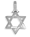14 Karat High Polish Religious Domed White Gold Star of...