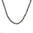 Necklace With Genuine 4.0mm Freshwater Pearls Well Made in White Gold. Total item weight 10.9g Length 16.5in