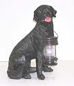 Labrador Retriever Dog Statuette Solar Landscape Light