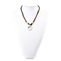 Real Spark Ring Loop Pendant Three Layer Cords Beads Frend Gift Adjustable Necklace