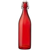 Bormioli Rocco Giara Bottle, Red, Set of 6