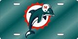 Miami Dolphins Laser Cut Teal License Plate