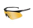 Wiley X PT-1 Sunglasses Black Frame w/Light Rust Lens