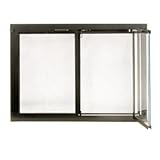 Modern Studio Protective Bifold Double Folding Glass Door Fireplace Enclosure Kit 38
