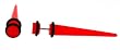 Acrylic Fake Taper - Red - 16G - 6mm - Sold as a Pair
