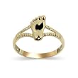 Genuine 10 KT Yellow Gold High Polished Foot Print Band 10K Ring Size 6