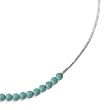 Sterling Silver Heishi and Turquoise Necklace, 15-19"