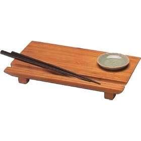 Joyce Chen 6 by 10-1 2 Inch Bamboo Sushi Board Set by Joyce Chen