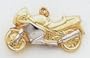 14kt Yellow Gold Two-Tone Motorcycle Charm - XAC98