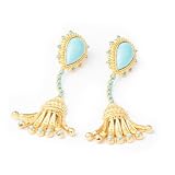 Turquoise Tassel Earrings