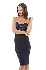 Two-Toned Cotton/Elastane/Polyester Bodycon Dress/Little Black Dress/Midi Dress 