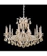 Schonbek 6952-48TK Sophia 12 Light Single Tier Chandelier in Antique Silver with Swarovski Strass Golden Teak crystal