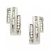 14KT White Gold J Hoop Earrings 1cttw Diamonds 6.1Grams