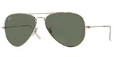 RAY BAN 3025 LARGE METAL L0205 GOLD AVIATOR SUNGLASSES