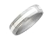 Men's 6mm Titanium Wedding Band with Sterling Silver Inlay