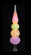 15" Lighted Icy Beaded Retro Finial Christmas Tree Topper - Multi Lights