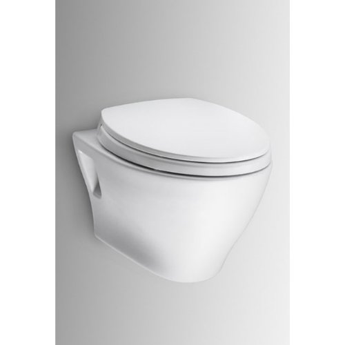 Toto CT418FG Aquia Wall-Hung Dual-Flush Toilet with SanaGloss, Cotton White On Sale