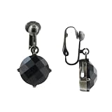 Vintage Inspired Black Clip Earrings