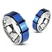 STR-0104 Stainless Steel Two Tone Blue IP Spinning Ring (11)