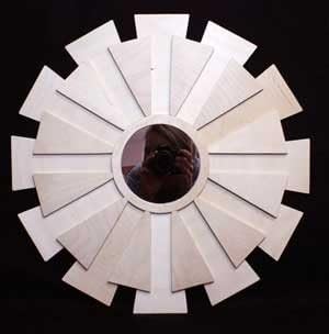 19 Inch Unfinished SunBurst Wall Mirror