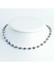 925 Sterling Silver Grey Freshwater Cultured Pearl Necklace