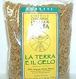 La Terra Il Cielo Organic -Whole wheat pasta Tubettini 1lb. by La Terra Il Cielo