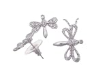 Sterling Silver Dragonfly CZ Earring and Necklace Set