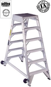 Louisville AM8008 8-ft Extra Heavy Duty Aluminum Aircraft Mechanic Ladder