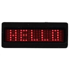 LED Digital Scrolling Message Name Tag ID Badge
