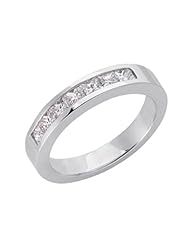 14K White Gold 0.7cttw Princess Diamond Ring Band
