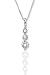 3 Diamond Pendant 1/2 ct. in 14K White Gold with Chain (Higher Quality)