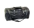 Black Leather U-shaped Duffel