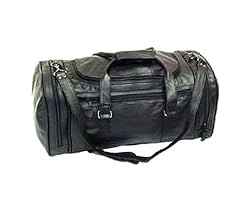 Black Leather U-shaped Duffel (#2111-0)