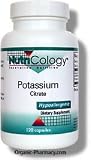 Potassium Citrate by Nutricology (120 Capsules)
