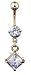 24 karat gold plated belly button ring