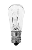 6 Watt - Clear - S6 - Candelabra Base - 12 Volt - 1500 Life Hours - EiKO 40784