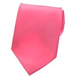 New Mens Solid Color Hot Pink Necktie Neck Tie