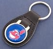 Cleveland Indians Leather Keychain