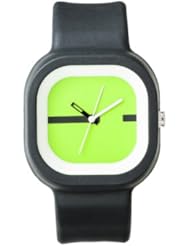 FMD Green Dial Square Rubber Unisex Watch FMDX236
