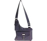 Baggallini Crinkle Nylon Uptown Bagg-Navy Blue/Leaf Green