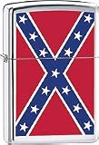 Zippo Confederate Flag - High Polish Chrome