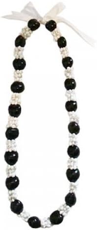 Hawaiian Style Kukui Nut Lei Mongo White
