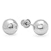 Dazzlingrock Collection 14k Ball 4mm Stud Earrings with Screw Backings, White Gold