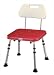 Shower Chair with Backrest, Red Seat Cover