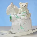 Baby's First Christmas Rocking Horse Gift Set (Green Horse)