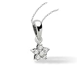 1/10ct tw Cluster Pendant with Chain