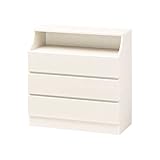 木製シンプルチェスト/タンス 白 【CHESCA】チェスカ