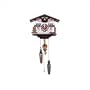 Black Forest 418QM Battery Operated White Clock with Music